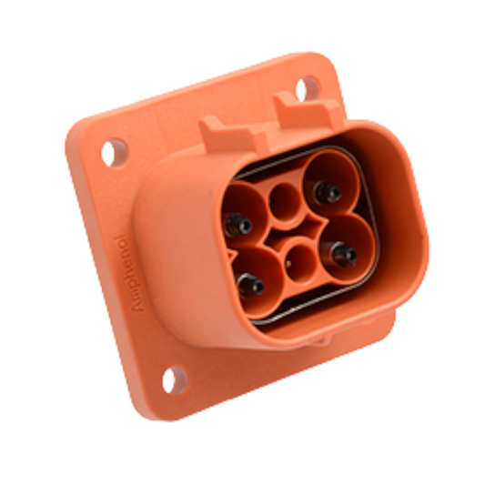 Amphenol ePower-Lite ELR4Y2 4 way receptacle 4mm - Orange